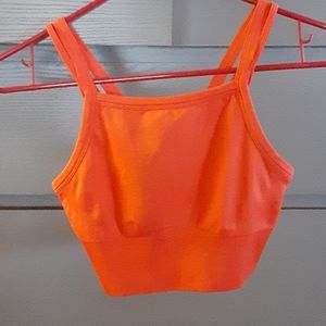 Zella bright orange sports bra